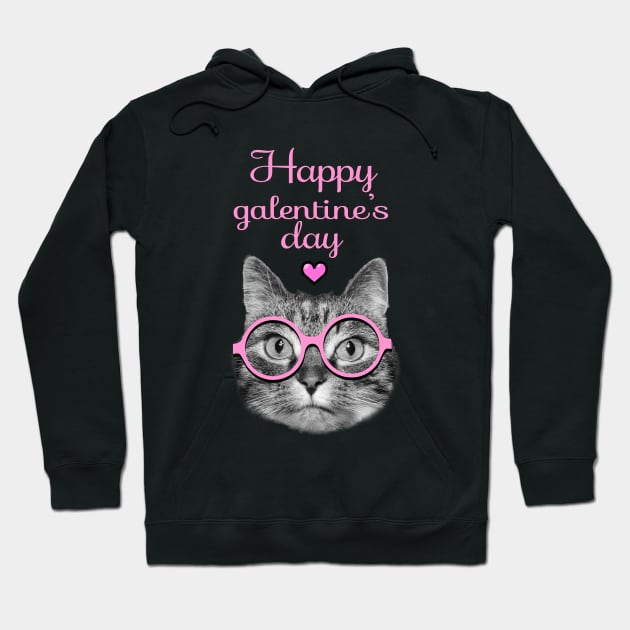 Happy Galentines day Hoodie by Purrfect